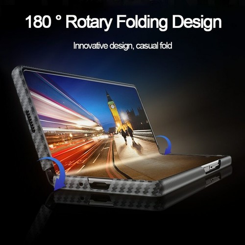 100% Echte Kohlefaser Schutzhülle Handy Case Hülle Für Samsung Galaxy Z Fold 2 - Bild 7 von 12