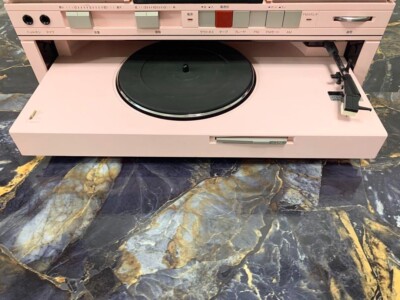 Panasonic SG-J500 Rare Pink Retro Turntable Cassette Radio Stereo