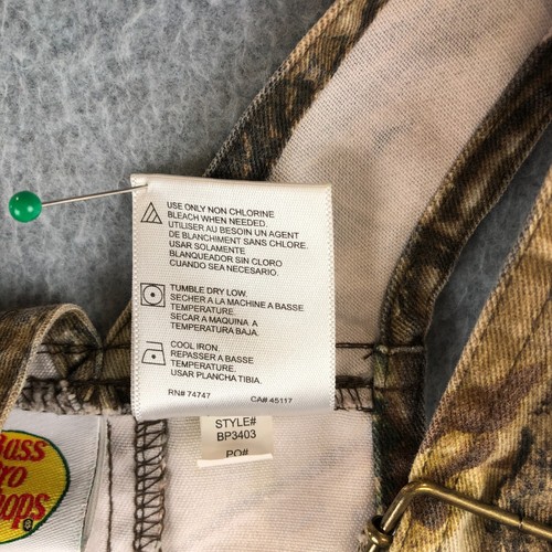 Bass Pro Shop Realtree Camouflage Bib Overalls Toddler Lg (12-18mo) Snap Inseam - Picture 5 of 11