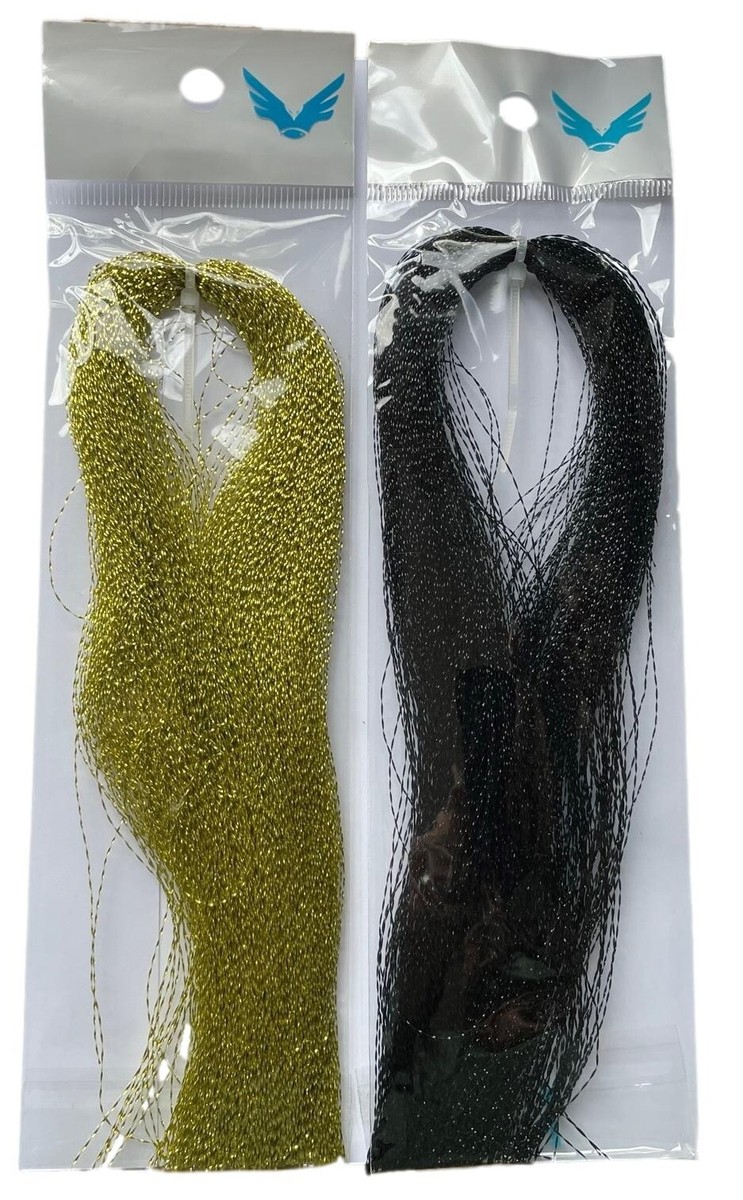 Flashabou UKAS – 6 Couleurs – Brins Flash Tressé Pour Montage Mouche – 28/30cm