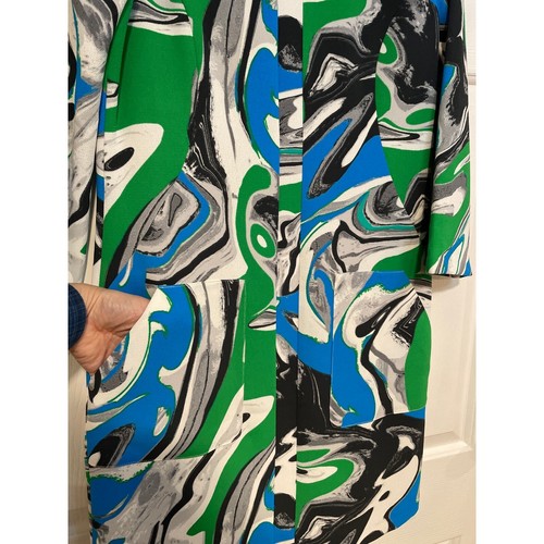 Yoana Baraschi Retro Mod Swirl Abstrakte Grafik Kurzes Minikleid M 8 Bunt - Bild 5 von 10