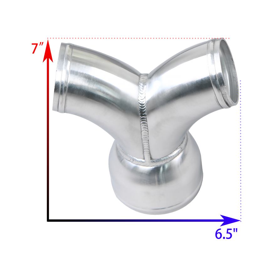 CXRacing Aluminum Y Pipe Tube Dual 2.5