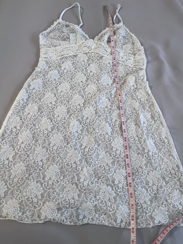 Vintage Seductive Wear by Cinema Exoile White Lace Sz Large Night Gown - Picture 4 of 7