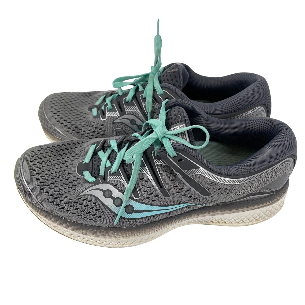 Saucony Triumph ISO Series Sneakers Running Shoes Gray Teal Womens Size - Main Image