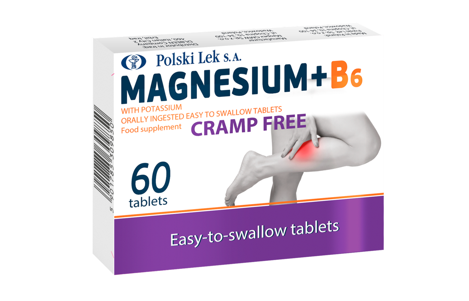 Magnesium B6 Cramp Free Potassium Foot Supplement Easy to Swallow 60 Tablets eBay