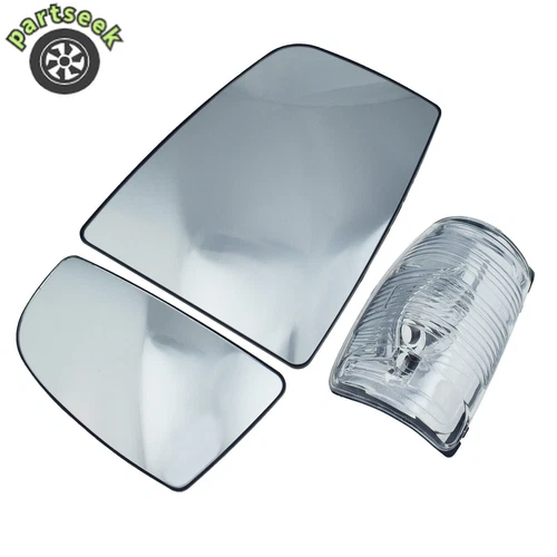 Left Upper Lower Mirror Glass & Turn Signal Light Lens for Ford Transit 1823875