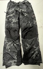 Weatherproof Boys CAMO BLACK Grays Snowpants Reinforced Pants Medium 10/12 EUC