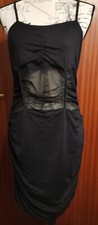 Shein Black Strappy Mesh Rushed Dress size 0XL Curvy New without Tags