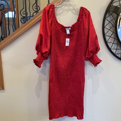 fitted lace wedding dress Dress Casual Maxi By Ashley Stewart In Red, Size:4X