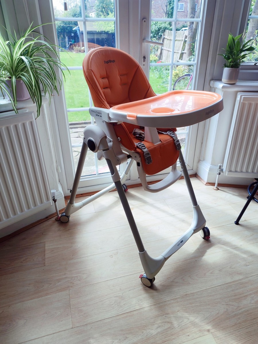 Comfortable Recliner Peg Perego Prima Pappa Follow Me Arancia Peg