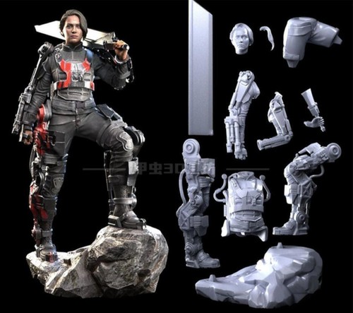 Anime Rita Warrior Figures Unpainted GK Models 3D Printed Unassembled Resin Kits - 第 2/2 張圖片