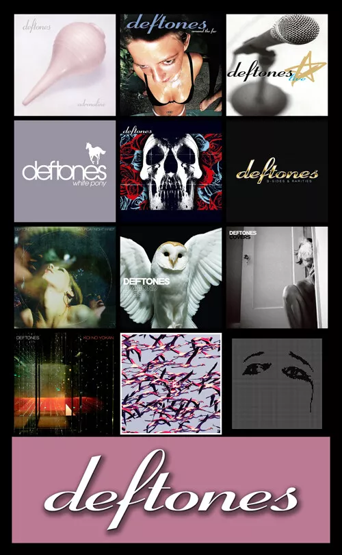 DEFTONES album discography magnet (4.5 x 3.5) diamond gore white pony fur  ohms