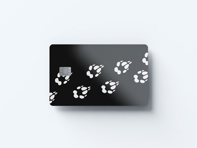 Hundepfoten Design Kreditkarte Aufkleber klein Chip Skin Debit Cover Hülle
