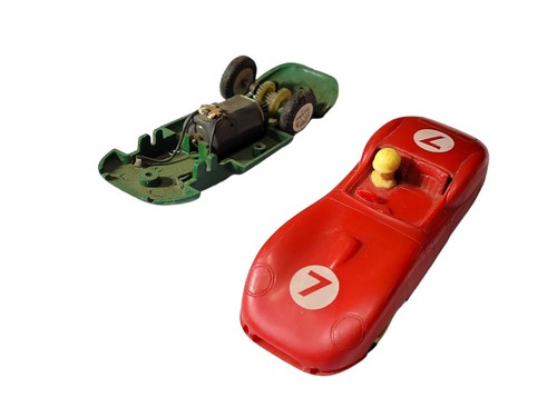 Vtg Marx Toys International Sports Race Slot Car 1 Red Parts of Green Fair