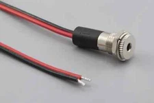 10pcs 3.5 x 1.35mm Barrel Female Panel Mount DC Power Jack, 6A, 1ft Cable/Cord