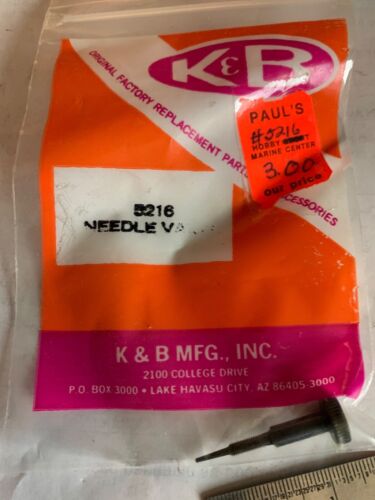 K & B Mecoa 7.5 CC Needle Valve Only #5216 for IB OB Engines NOS HTF Rare - Picture 3 of 3