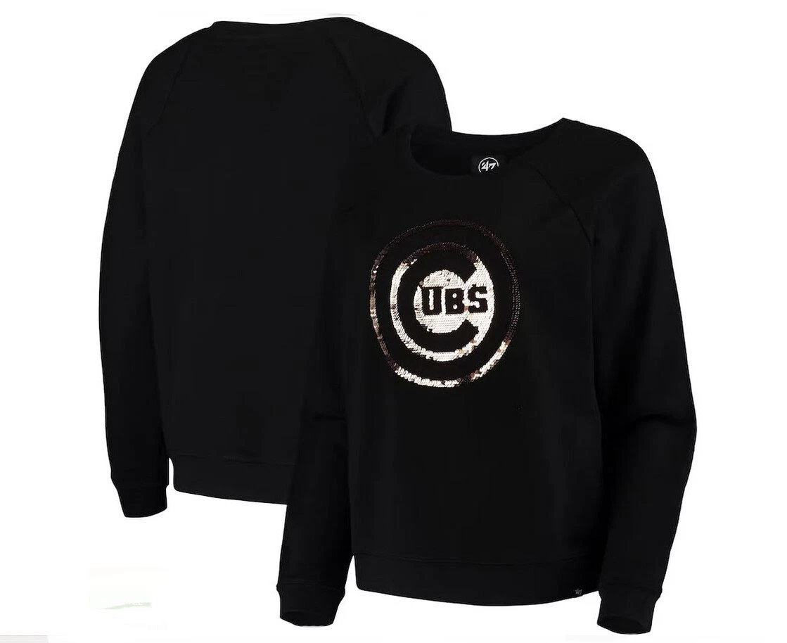 MLB Chicago Cubs 47 Cosco Crew Adult Women s M Flip Sequin Sweatshirt BNWT 80