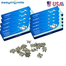 10pcs EASYINSMILE Dental Orthodontic Brackets Metal Braces MBT/Roth 345 hook 022