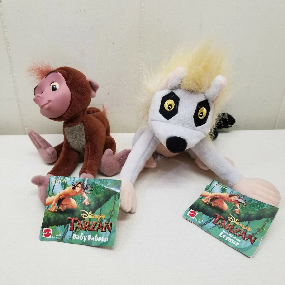 Tarzan Lemur Baby Baboon Plush Toys Mattel Disney Arcotoys Gift Disneyana |  eBay