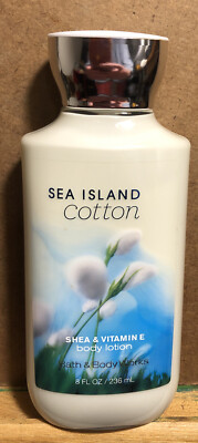 BATH & BODY WORKS Sea Island Cotton Shea & Vitamin E 8 Oz Body Lotion Full Size