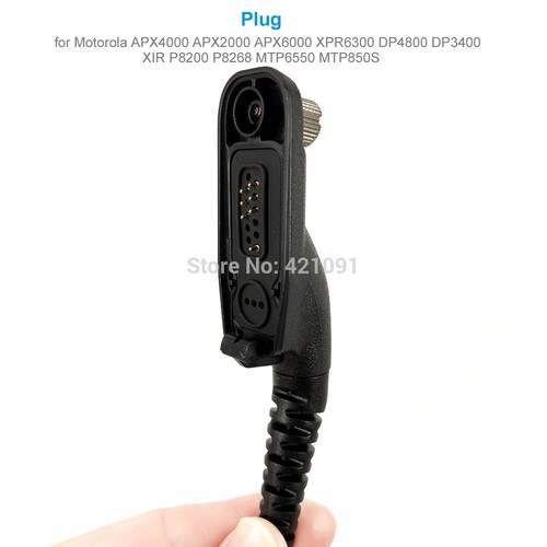Mikrofon douszny pneumatyczny do Motorola MTP6550 MTP850S XIR P8268 P8200 APX4000 APX2000 - Zdjęcie 6 z 6