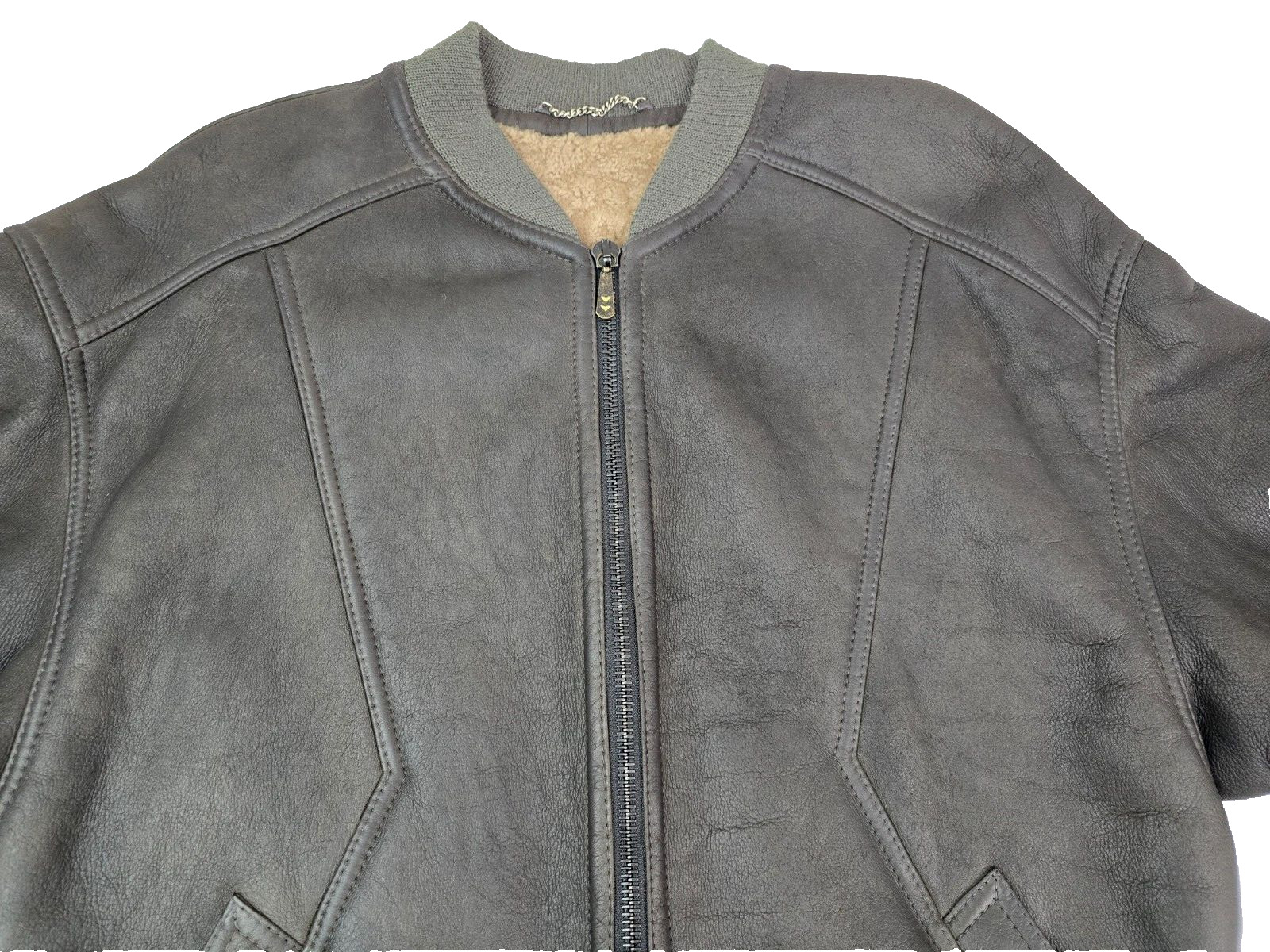 Givenchy Men's Shearling Sheepskin Leather B3 Bomber Aviator Jacket 50 M Italy thumbnail 6