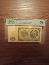 PMG 58 Poland 50 złotych 1948 Stan I UNC 