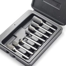 8Pcs Tungsten Carbide Burrs Rotary Burr Set Head 1/4'' Shank Die Grinder Bit USA