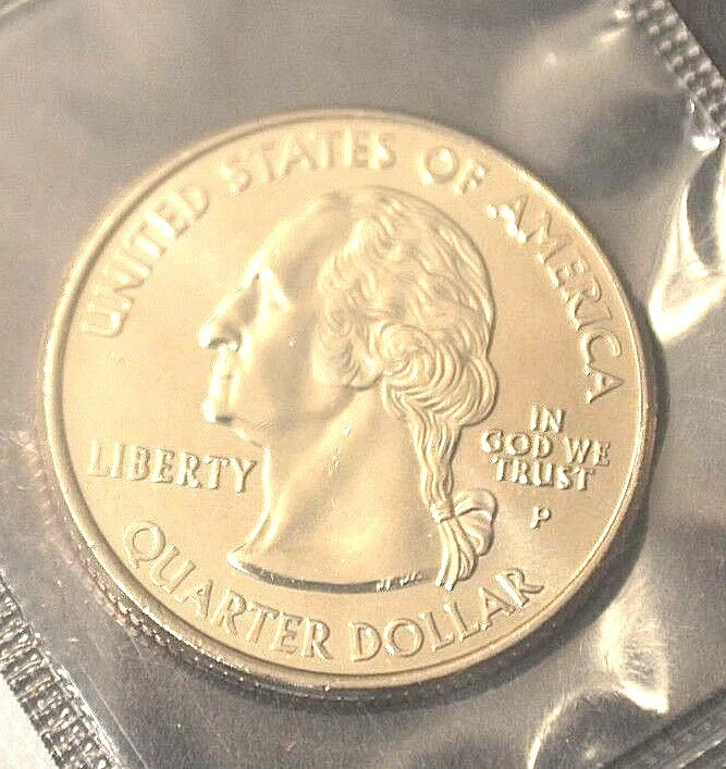 2002 P INDIANA  STATE QUARTER  Choice Unc  in Mint Cello   - Image 2 of 2