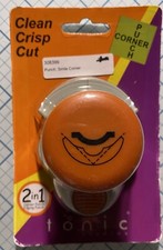 Tonic Studios 2 In 1 Smile Punch Corner Craft Puncher 881A Elegant Scroll NEW