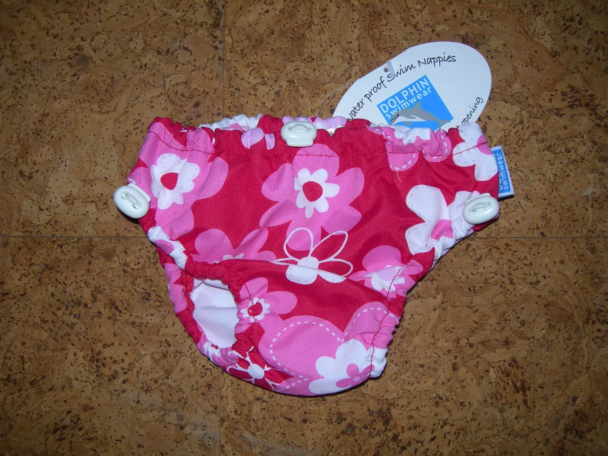 maillot de bain anti-fuite,couche anti-fuite-bébé nageur-fille  DOLPHIN-7/9kgs