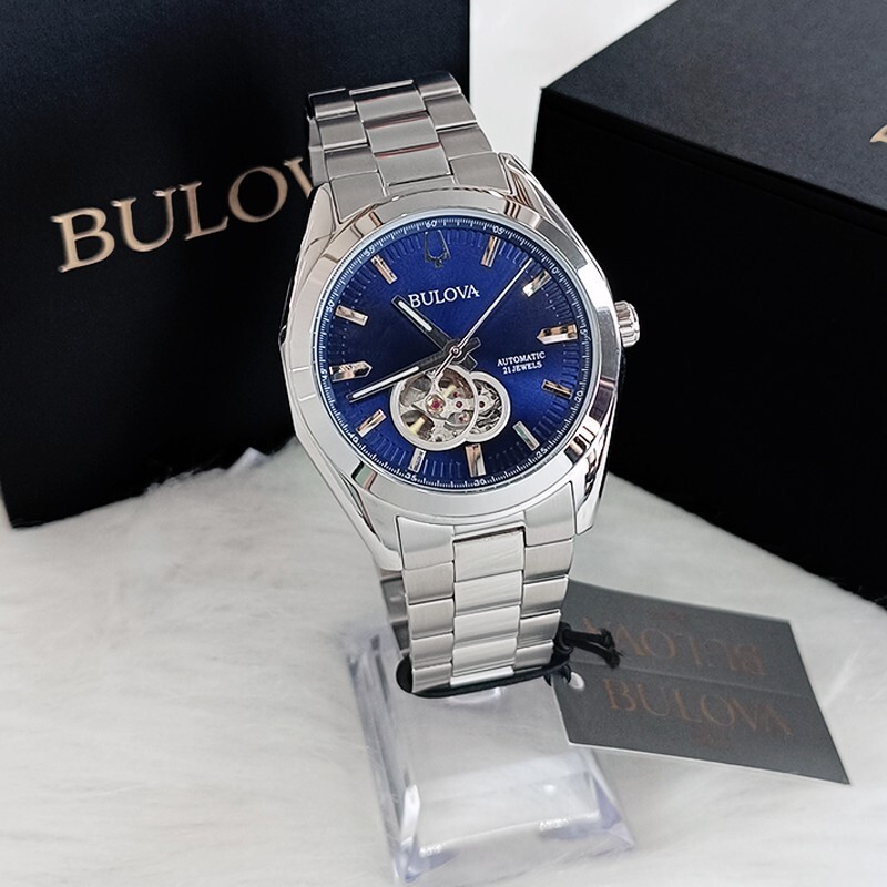 Men's Bulova Surveyor Blue Classic Chronograph 96A275 Automatic