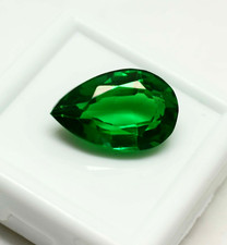 Columbian Flawless Natural Green Emerald In Pear Cut 10 CARAT Loose Gemstone