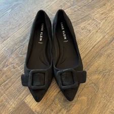 Anne Klein Flex Suede Buckle Flats