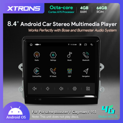 8.4'' Android 14 Car Radio Stereo GPS 64G For Porsche 911/Cayman/Boxster PCM3.1