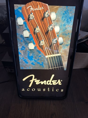 Fender Akustikgitarre beleuchtetes Werbeschild - Bild 8 von 14
