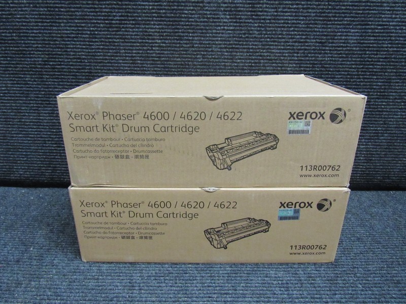 LOT OF 2! GENUINE XEROX 113R00762 (PHASER 4600) SMART KIT DRUM CARTRIDGE