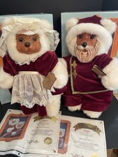 Raikes Bears Santa Mrs Claus Limited Edition Vintage 1988 COA Tags Box 17