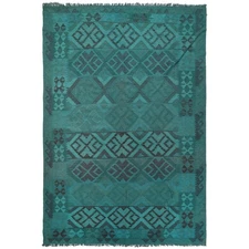 TRANSITIONAL MODERN 9.7 x 6.4 ft Vegetable Dyed Chobi Rug