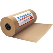  24"" x 1200 ft - Natural Kraft Paper, 30 Lb. Basis Weight, Brown