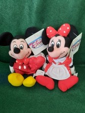 Vintage Disney Store Valentine Mickey  Minnie Plush - 8  with Tags