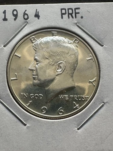 1964 KENNEDY HALF DOLLAR, PREMIUM GEM, 90% SILVER, US MINT PROOF COIN
