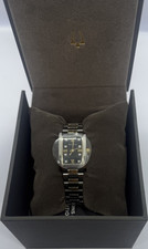 Bulova Women s Watch 98P230 Two Tone Rectangular Black Dial Crystal New With Box