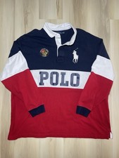 Polo Ralph Lauren  polo  Rugby Men  s Sz 3XB Polo Big Pony Red, White And Blue