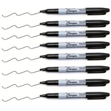 12pcs Black Permanent Marker Pens Fine Tip Waterproof Quick Dry Ink 