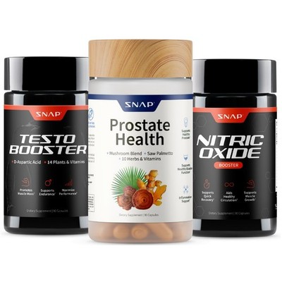 SNAP Nitric Oxide Booster Prostate Health Testosterone Booster BIG BOY Bundle
