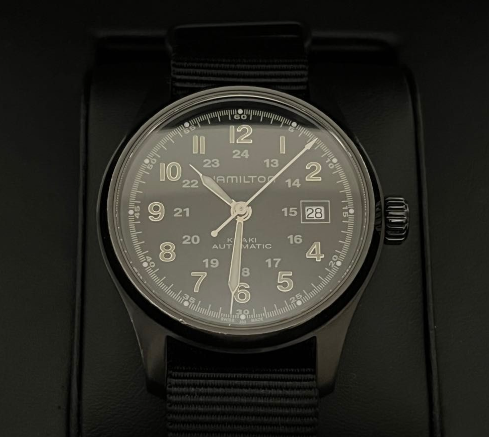 HAMILTON Khaki Field H705850 Black Dial Automatic Mens Watch Japan Import