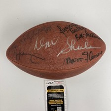 Campeones del Super Bowl 1972 de los Miami Dolphins fútbol americano firmado con certificado de autenticidad JSA