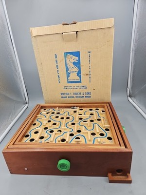 1960 Space Maze Game Labyrinth by Drueke Complete With Box Working Extra Ball