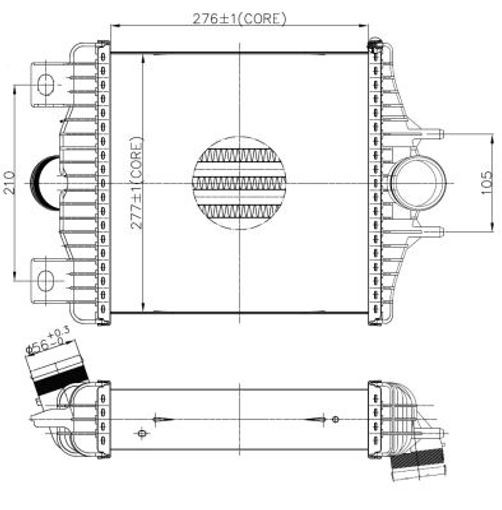 Fits NRF 30988 INTERCOOLER / CHARGER